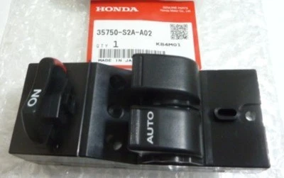 Conjunto de interruptor maestro de ventana eléctrica HONDA 35750-S2A-A02 S2000 genuino OEM Foto 1 de 3