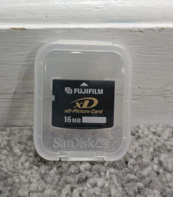Fuji Film XD Picture Card 16MB VG Condition Fits Olympus Camera Sixteen w Case - Image 1 of 2