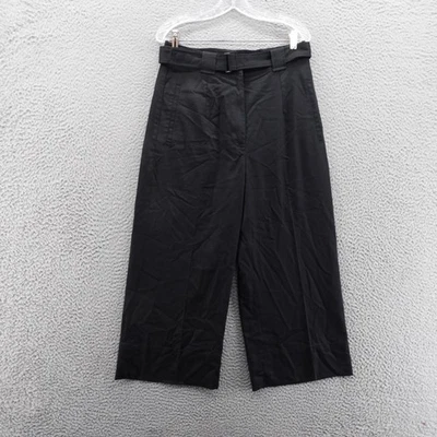 Banana Republic Oceanside Wide Leg Cropped Pants 10 Petite Black Womens Career - Image 1 of 4
