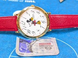 Ladies Lorus Minnie Mouse white dial gold tone quartz wrist watch V501-0A20 - Picture 1 of 11