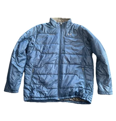 Chaqueta acolchada Under Armor azul XL acolchada cremallera completa cálida para hombre Foto 1 de 4