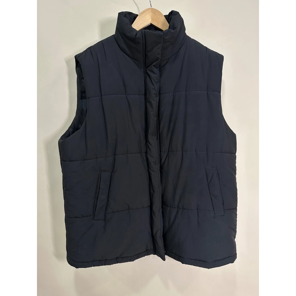 SO Goods For Life Puffer Vest Womens XL Sleeveless Quilted Padded Black - Image 1 of 4