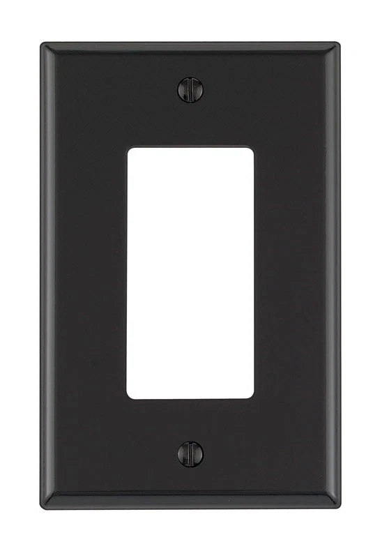 Placa de pared Leviton 0PJ26-00E negra 1 velocidad nailon GFCI/rocker 4-7/8 Hx3-1/8 pulgadas Foto 1 de 1