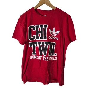 CHICAGO BULLS + Adidas rot Chi Town Home of the Bulls 2016 aktiv T-Shirt Gr. L - Bild 1 von 8
