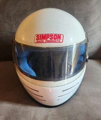 Simpson Racing 1989 vintage helmet "Snell" with visor and box - Image 1 of 4