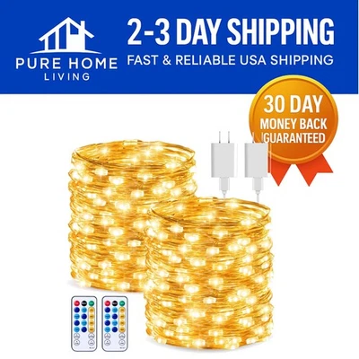 Versatile 200 LED USB Fairy Lights, Waterproof Copper Wire with Remote Control - Image 1 of 4