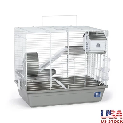 Multi-Level Hamster Cage 3-Story Small Animal Home W/ Accessories Pets New - Image 1 of 4