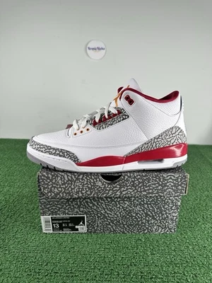 Size 13 - Nike Air Jordan 3 Retro Cardinal Red CT8532-126 - New — 第 1/4 张图片