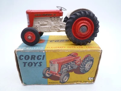 ВИНТАЖНЫЙ ТРАКТОР CORGITOYS 50 MASSEY FERGUSON 65 В ОРИГИНАЛЬНОЙ КОРОБКЕ 1959 - Изображение 1 из 4