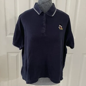 Disney Mickey Mouse Poloshirt Damen dunkelblau Größe L - Bild 1 von 4