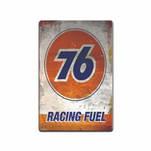Vintage Looking Union 76 Racing Fuel Rustic Metal Sign 8 x 12 In GAS &OIL TS902 - Picture 1 of 6