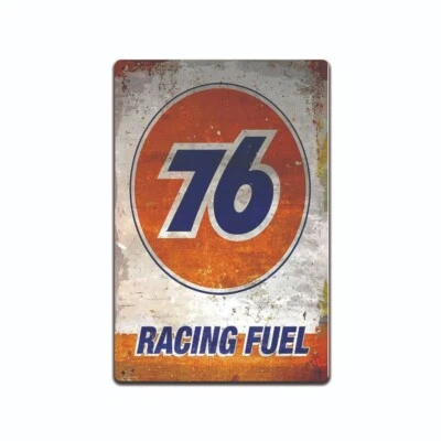 Vintage Looking Union 76 Racing Fuel  Rustic Metal Sign 8 x 12 In GAS &OIL TS902 - Image 1 of 4