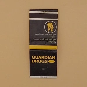 Vintage Matchbook Cover, Guardian Drugs, Great Prices, Great Service - Empty - Bild 1 von 3