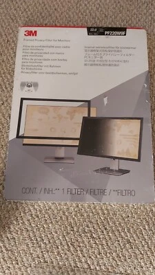 3M 22" Widescreen Black Framed Privacy Filter  PF220W9F - Image 1 of 4