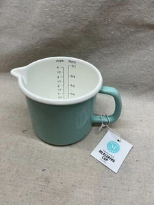 Martha Stewart Steel Measuring Cup Turquoise NEW with label - Picture 1 of 3