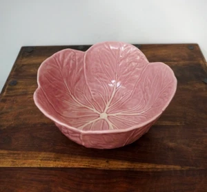 Pink Bordallo Pinheiro Cabbage 11.5" Salad Serving Bowl - No Crazing - Picture 1 of 10