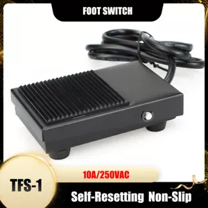 Interruptor de pedal industrial TFS-1 autoajustable 250VAC 10A longitud de línea 0,2/1/2 m - Imagen 1 de 14