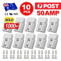 10 x Anderson Style Plug Connector 50 AMP Plug Connectors DC Power 12-24V 6AWG
