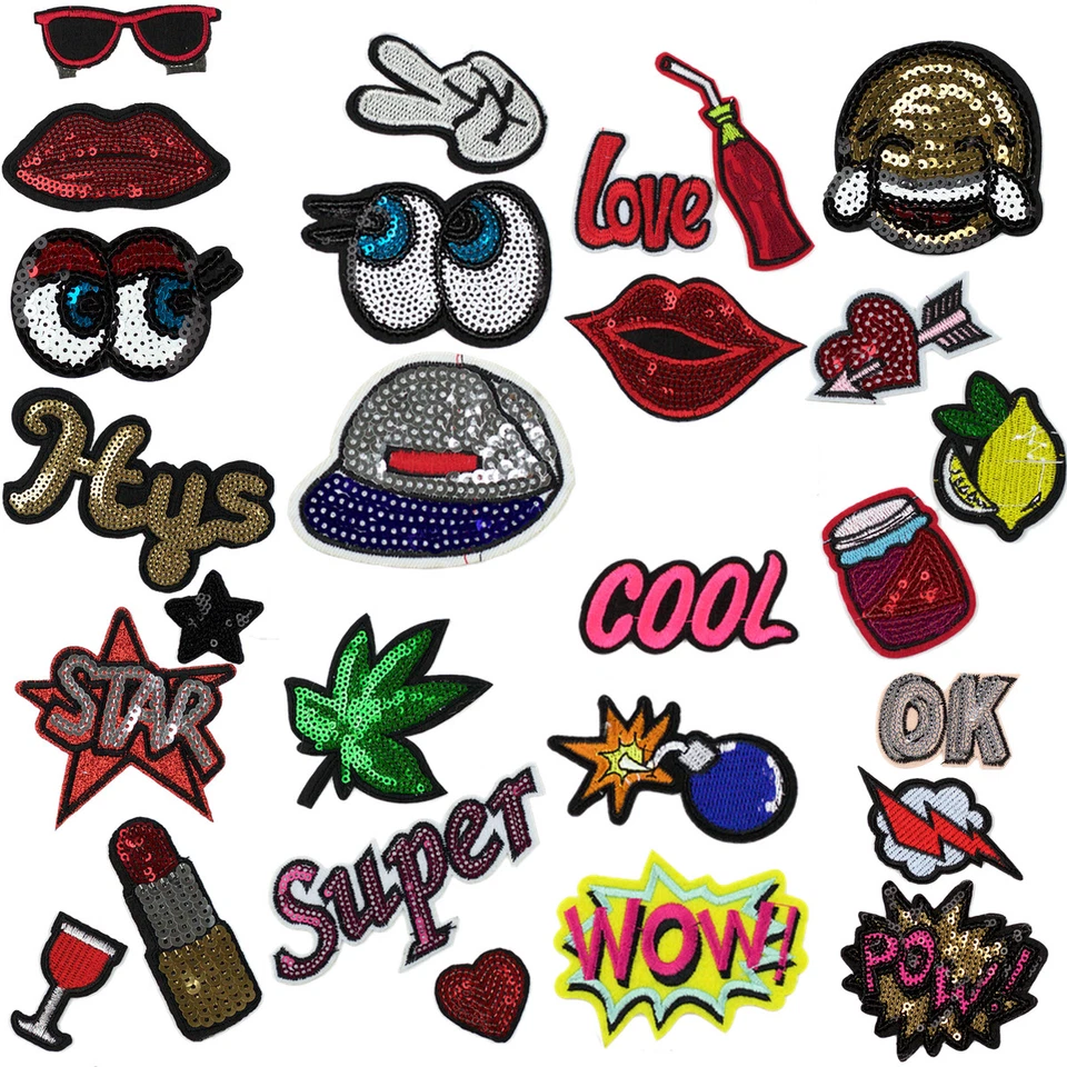 Bügelbild Aufnäherbild Patches Aufbügler Patch Aufnäher Sticker Setpreis Logo 10 - Bild 1 von 1