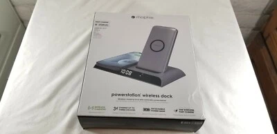 Base de carga inalámbrica mophie Powerstation 10W con banco de energía extraíble carbón Foto 1 de 2
