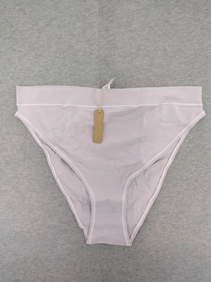 SKIMS Tanga Cotton Blend Underwear Panties Light Heather Grey Size S PN-CBR-0272