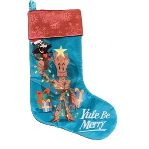 Disney Rocket Raccoon Groot Guardians of the Galaxy Holiday Christmas Stocking - Picture 1 of 13