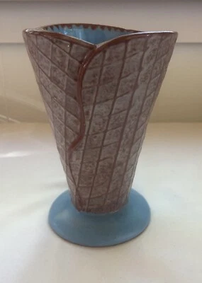 Taza de helado con cono de helado gofre sello de cerámica retirada - azul Foto 1 de 4