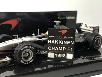Pitboard 1:43 (Pizarra F1) / Mika Hakkinen (McLaren) 1998 / World Champion - Imagen 1 de 4
