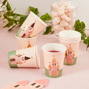 Girls Princess Castle Birthday Party Paper Cups - Picture 1 of 4