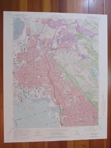 Mapa Topográfico Richmond California 1974 Original Vintage USGS - Imagen 1 de 1