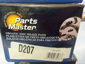 Parts Master D207 Disc Brake Pad FREE Shipping!! - Picture 1 of 1