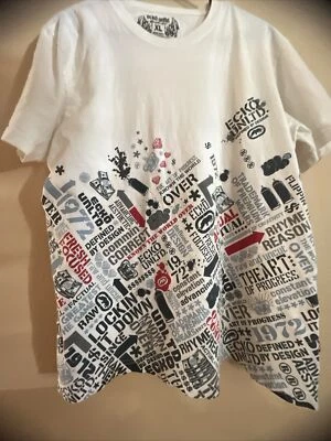 Ecko Unltd. Camiseta Hombre Manga Corta Talla XL Blanco Rojo Estampado Geométrico Foto 1 de 4