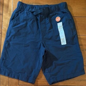 Jumping Beans Boys 7 Navy “Must Do Blue” Flat Front Shorts with Elastic Waist - Picture 1 of 7