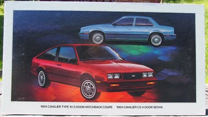 1984 Chevrolet Cavalier Coupe / Sedan Showroom Poster Advertising GM 32"x18"   - Picture 1 of 8