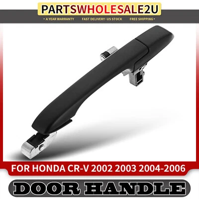 Manija de puerta exterior trasera izquierda lisa negra para Honda CR-V 2002 2003-2006 Foto 1 de 4