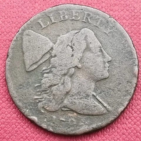 1794 Flowing Hair Liberty Cap Large Cent 1c Better Grade VG #55254 Cover