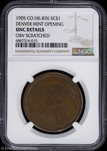 1905 SC$1 Denver Mint Opening So-Called Dollar NGC UNC Details | CO HK-876 Uncir - Picture 1 of 4