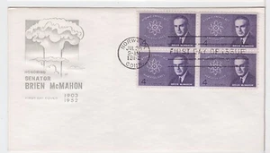 TurtlesTradingPost - James O'Brien McMahon- 1962 #1200 FDC- Farnam Block of 4 - Picture 1 of 1