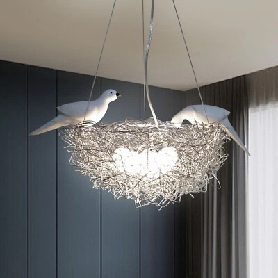Modern Bird Nest Glass Chandelier Pendant Light Ceiling Lamp AC110V-220V - Image 1 of 4