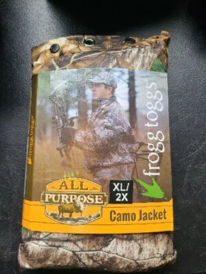 Frogg Toggs All Purpose Camo Jacket Real Tree Waterproof Wind Resistant XL/XXL - Image 1 of 4