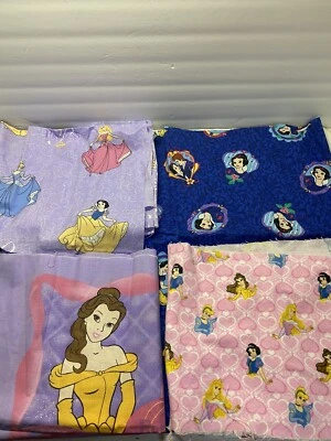 Disney Princess Lot Of 4 Kinds Fabric Cinderella Bell Snow White Aurora - Image 1 of 4