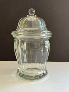 Vtg Indiana Glass Lidded Candy Jar Canister Apothecary Drug Store 9.5” Heavy - Picture 1 of 22