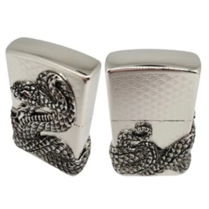 Zippo winddichtes Feuerzeug Schlangenspule Ni Emblem Korea Design Neu im Karton - Bild 1 von 7