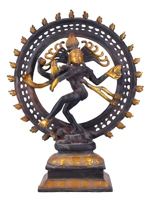 Estatua de latón de ballena blanca Natraj, Nataraja - Rey de los bailarines Dios Shiva para decoración Foto 1 de 4