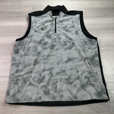 Adidas Bandon Dunes Golf Vest Mens XL Gray Black Camo 1/4 Zip Stretch AE4809 - Image 1 of 4