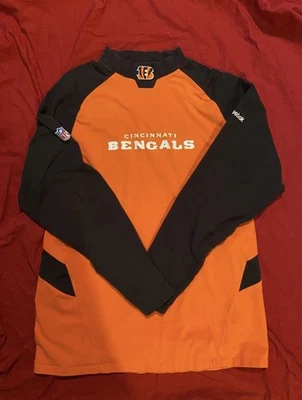 Vintage Men’s Cincinnati Bengals Long Sleeve Shirt Reebok Size Medium Orange - Image 1 of 4