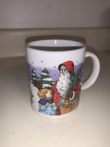 Taza de café Gibson Navidad clásica victoriana Santa Claus escena de invierno con niño - Imagen 1 de 7