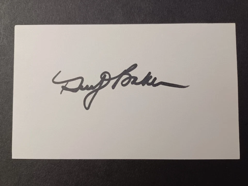 Dusty Baker Signed Index Card - Braves, Dodgers, Giants, Athletics, Astros, Reds - Image 1 of 1