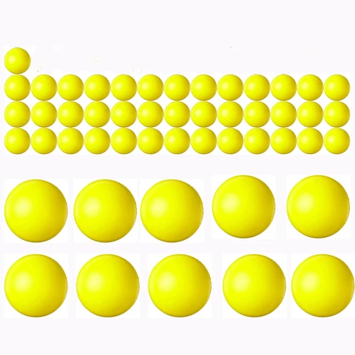 LAMBID 50 X .68 Cal Nylon Balls Reusable for Training, Caliber 0.68 Cal, yellow