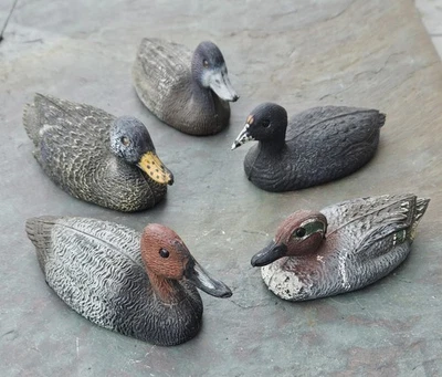 Vintage Sport Plast Duck Decoys Raro Vendedor Amostra Lote de 5 - Feito na Itália - Imagem 1 de 4